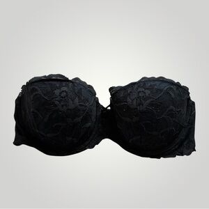 Victoria’s Secret Black Lace Strapless Bra